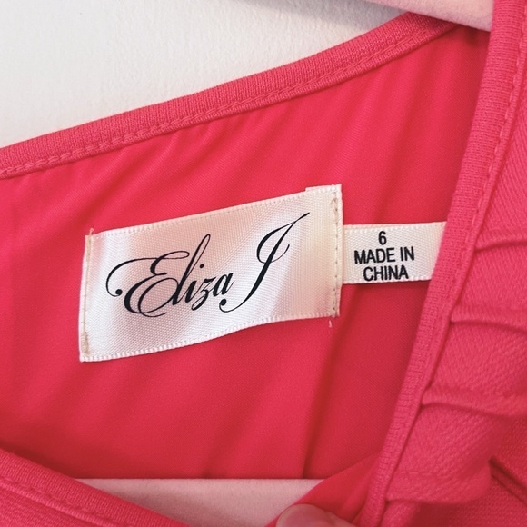 Elizabeth J Fit and Flare Dress with Pintuck Waistband Size 6 - Picture 7 of 8